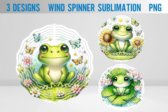 Download Frog Wind Spinner Sublimation Designs - Design Collection