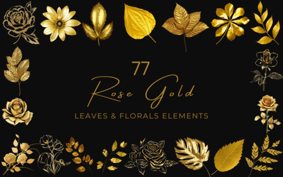 Download 77 Rose Gold Leaves &amp; Floral PNG Clipart - Floral png Collection