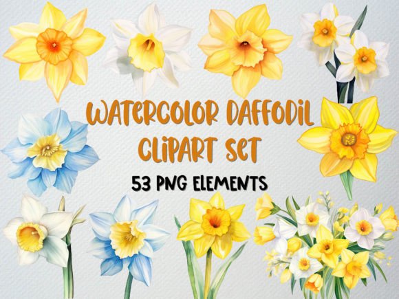 Download Watercolor Daffodil Clipart, Floral PNG - Daffodil Collection