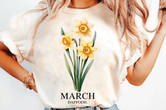 Download March Daffodil Sublimation Design - Design Collection