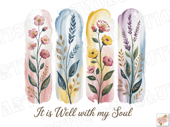 Download Brushstroke Floral Png Christian Flower - Floral png Collection