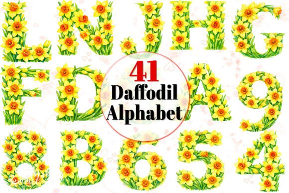 Download March Daffodil Birthflower Alphabet PNG - Daffodil Collection