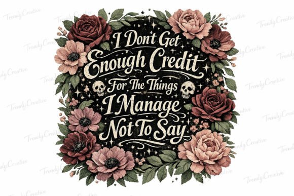 Download Dark Floral Sarcasm Quote PNG Design - Design Collection