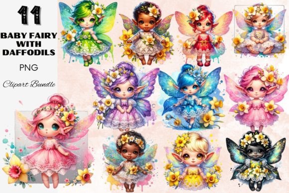Download Daffodil Baby Fairy Cute Flower Faries - Daffodil Collection
