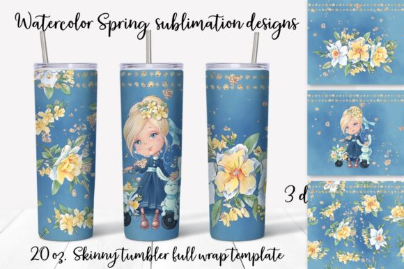Download Spring Sublimation Design. Skinny Tumble - Design Collection