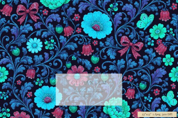 Download Dark Floral Red Scroll Botanical Pattern - Premium Resources