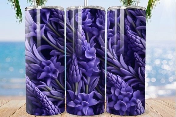 Download Deep Purple Lavender Tumbler Design - Design Collection