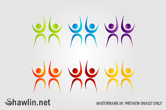 Download Abstract People- Colorful People Isolate - Isolate Collection