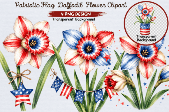 Download Patriotic Daffodil Flower PNG Clipart - Daffodil Collection