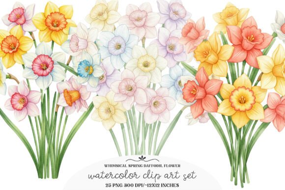 Download Whimsical Spring Daffodil Flower Png - Daffodil Collection