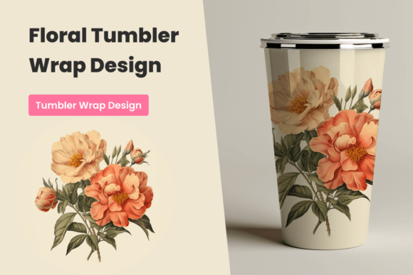 Download Watercolor Flower | Tumbler Wrap Design - Design Collection