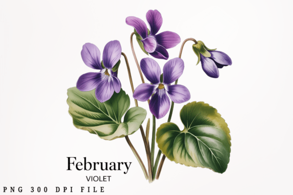 Download February Violet PNG Design - Design Collection