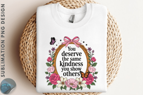 Download Floral Vintage Kindness Quote PNG Design - Design Collection