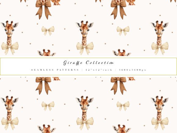 Download Watercolor Giraffe Seamless Pattern - Watercolor giraffe Collection