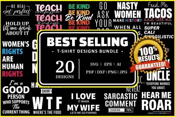 Download 20 Best Selling T-Shirt Designs Bundle - Design Collection