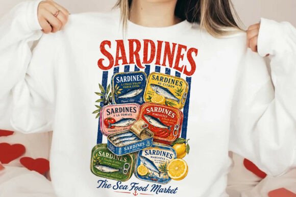 Download Retro Sardines T-Shirt Design - Design Collection