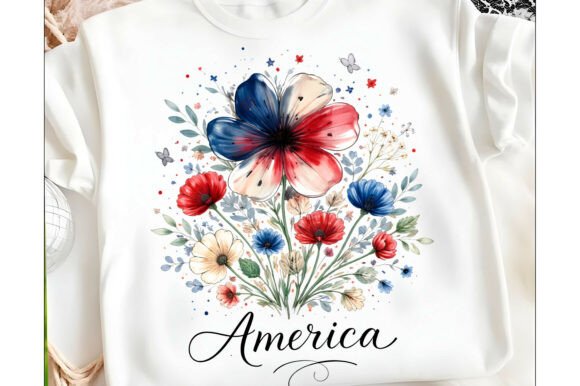 Download Boho Floral USA 250 T-shirt Design Png - Design Collection