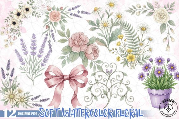 Download Soft Watercolor Floral PNG - Floral png Collection
