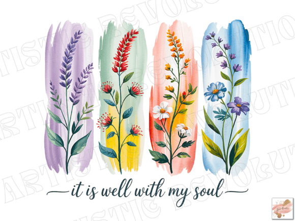 Download Brushstroke Floral Png Christian Flower - Floral png Collection