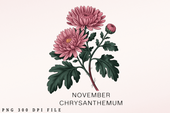 Download November Chrysanthemum PNG Design - Design Collection
