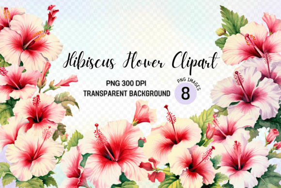 Download Hibiscus Flower Clipart Design Bundle - Design Collection
